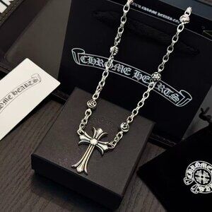Chrome Hearts Necklace- Cross Necklace Rock Necklace 925 Sliver Jewelry